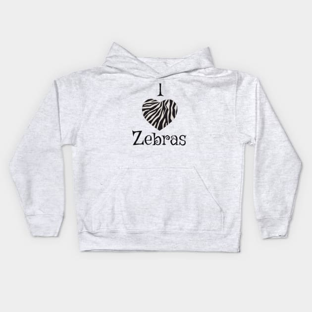 I love zebras Kids Hoodie by Dudzik Art